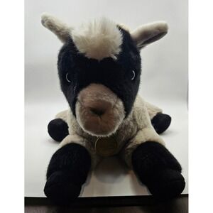 Miyoni by‎ Aurora Goat Plush Stuffed Animal Toy Black White Beige